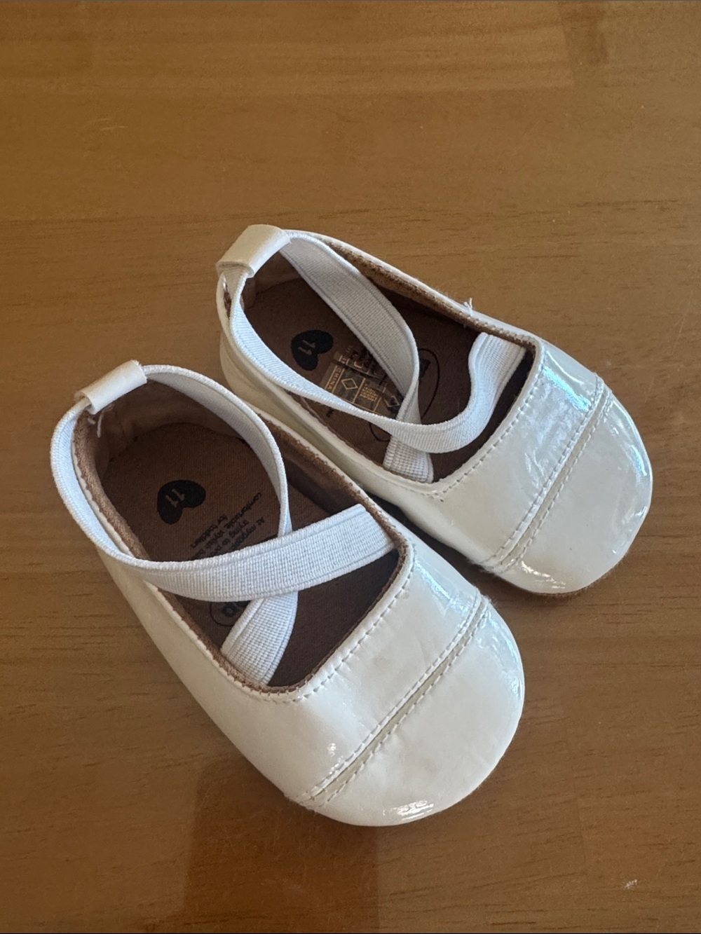 FREE w/ purchase - White Patent Mary Jane Shoes with Elastic Strap